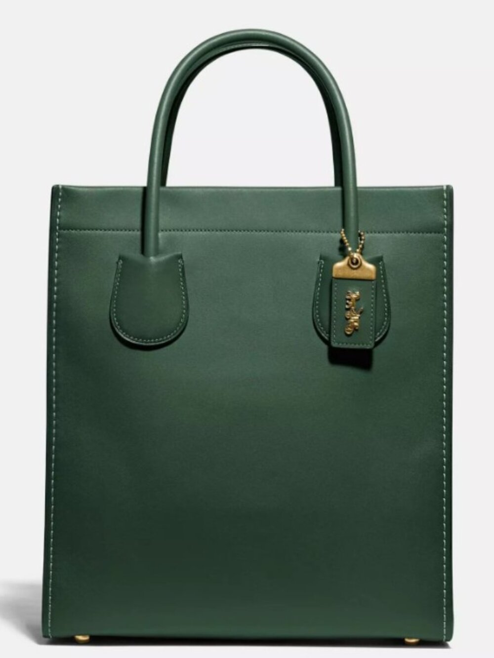 COACH Archive Original Cashin Carry Tote 79155 Hunter Green EUC glovetan leather